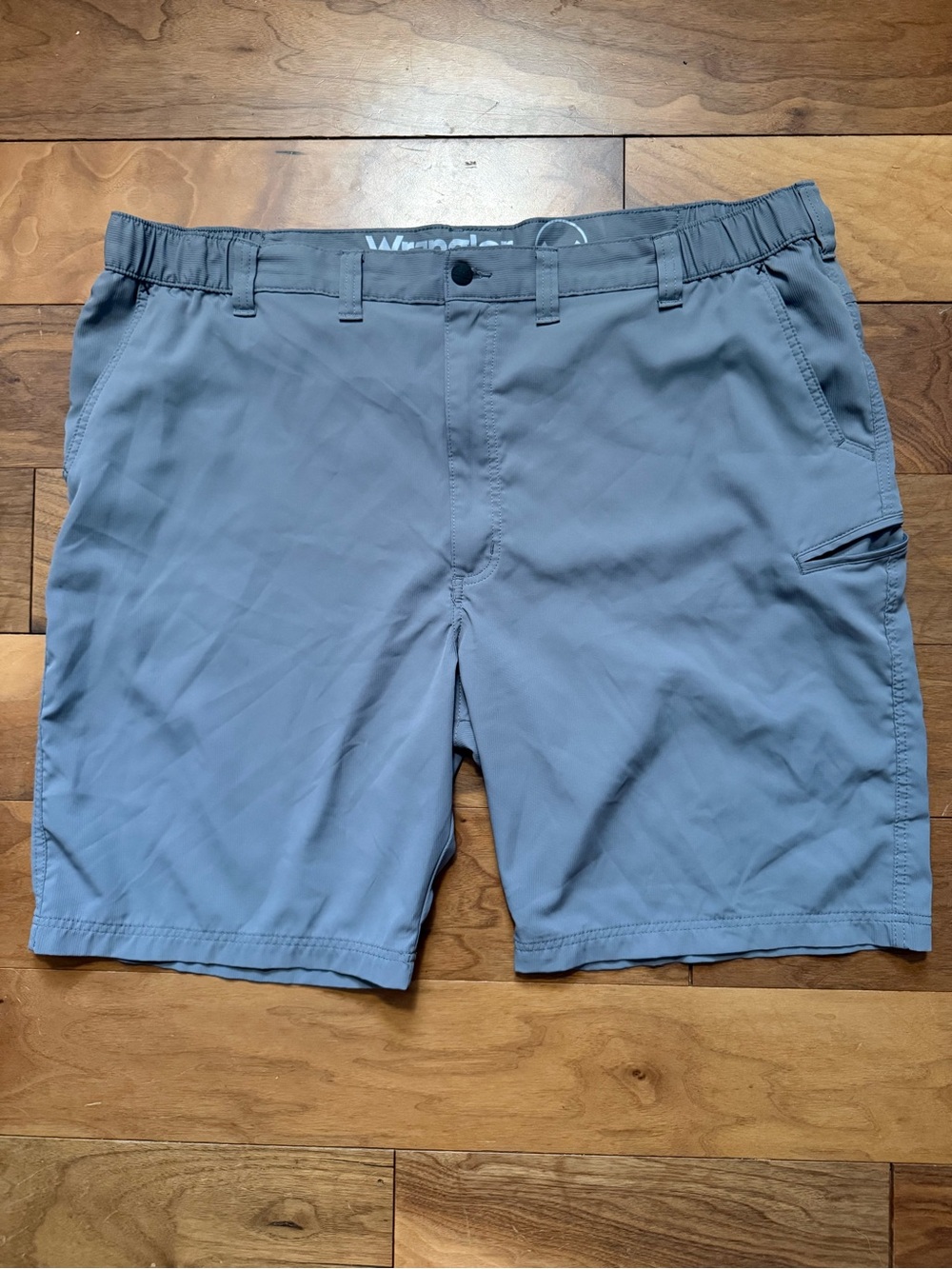 Wrangler Light Gray Athletic Shorts with Utility Pocket